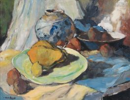 Alexander Rose-Innes; A Ginger Bowl and Fruit