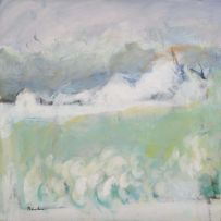 Carl Büchner; Abstract Green and White Landscape