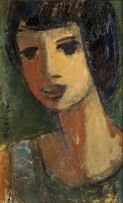 Carl Büchner; Portrait of a Girl