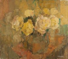 Frank Spears; A Still Life of Yellow Roses