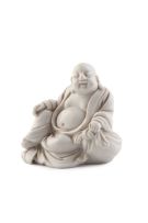 A Chinese 'Blanc de Chine' figure of Budai, Qing Dynasty, 18th/19th century