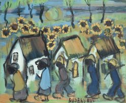 Frans Claerhout; Figures with Sunflowers
