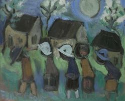 Frans Claerhout; Figures by Moonlight