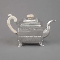A Russian silver teapot, maker's mark B.C, 1835