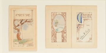 William Timlin; Two Christmas Cards 1910 and 1912