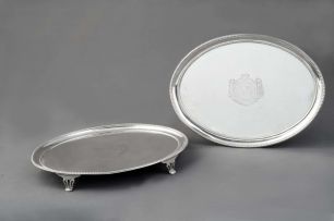 A pair of George III silver waiters, Daniel Smith and Robert Sharp, London, 1786
