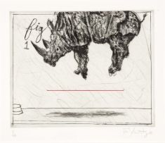 William Kentridge; Three Rhinos: Fig 1 Crowd Pleaser
