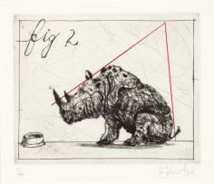 William Kentridge; Three Rhinos: Fig 2 Dunce