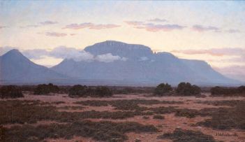 Jan Ernst Abraham Volschenk; Early Morning in the Camdeboo Mountains