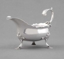 A Victorian silver sauceboat, William Fountain, London, 1846