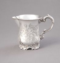 A Victorian silver cream jug, The Barnards, London, 1849