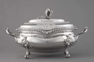 A George III silver soup tureen and cover, Charles Wright, London, 1769