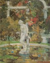 Terence McCaw; A Statue of Venus in a Lily Pond