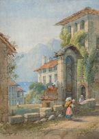 Style of Samuel Prout; Lake of Como