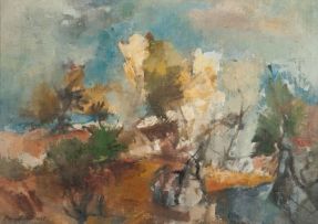 Paul du Toit; A Landscape with Trees