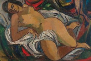Maurice van Essche; A Reclining Nude