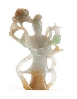 A Chinese jadeite carving of a maiden