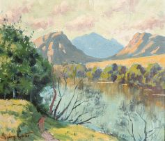 Sydney Carter; Landscape with a River