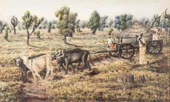 Mmakgabo Mmapula Helen Sebidi; An Ox Wagon