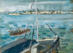 Irma Stern; Boats in a Harbour