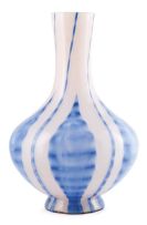A pink and blue sommerso glass vase