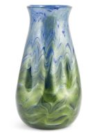 A Loetz 'Titania' iridescent blue glass vase, circa 1900