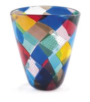 A Venini 'Pezzato' glass vase, designed by Fulvio Bianconi