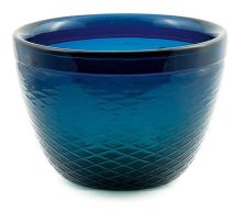 A Hadeland Glassverk blue glass bowl, designed by Arne Jon Jutrem, circa 1961-1963