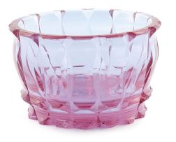A Moser pale amethyst glass bowl and cover, post 1925
