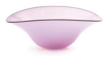 A SEA Glasbruk pink opaline bowl, 1950s