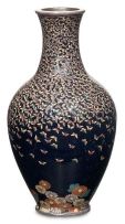 A Japanese cloisonné enamel vase, Kumeno Teitaro, Meiji Period (1868-1912)