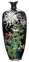 A Japanese cloisonné enamel vase, Ota Toshiro, Meiji Period (1868-1912)