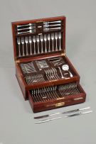 A canteen of silver Windsor pattern flatware, Mappin and Webb, Sheffield, 1929