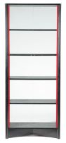 A Cassina black and red lacquer bookcase, modern