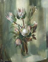 Clement Serneels; Still Life with Proteas