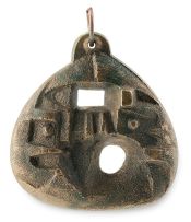 Bronze pendant, Edoardo Villa, 1960s