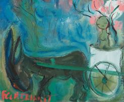 Frans Claerhout; A Bride in a Donkey Cart