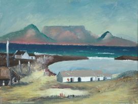 Pranas Domsaitis; Blouberg Strand with Table Mountain