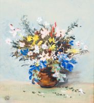 Nita Spilhaus; A Still Life of Spring Flowers