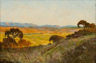 William Timlin; Extensive Landscape at Dusk