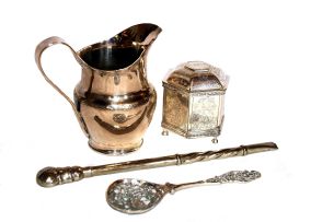 An Austrian Hungarian silver milk jug, maker's initials W.W. circa 1820