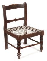 A Cape teak and mulberry child's chair, late 19th century