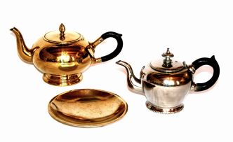 A Dutch brass teapot