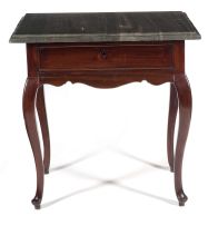A Cape stinkwood and Robben Island slate-top table, 18th century