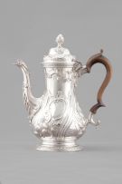 A George III silver coffee pot, William Shaw & William Priest, London, 1760