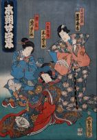 A Japanese print, 19th century