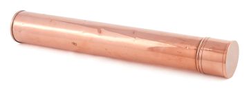 A copper surveyor's document cylinder