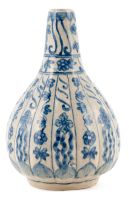 A blue and white bottle vase, 18th century style