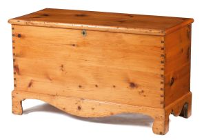 A pine chest, late 19th century