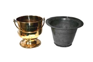 A brass bucket